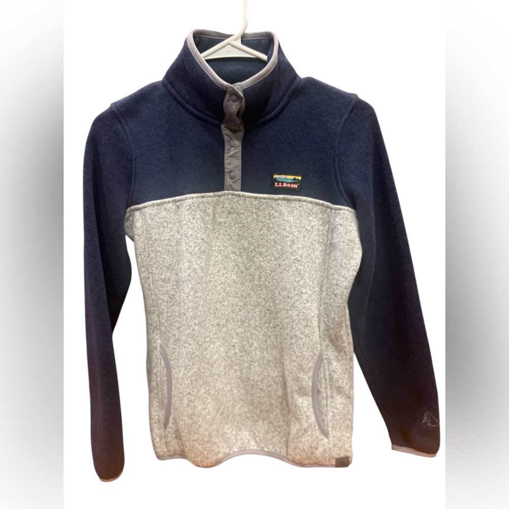 LL BEAN | Sweater fleece pullover quarter snap XXS - Picture 2 of 6